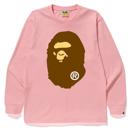BAPE Big Ape Head L/S Tee Tee Pink