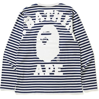 BAPE Big College Hoop L/S Tee Tee Navy