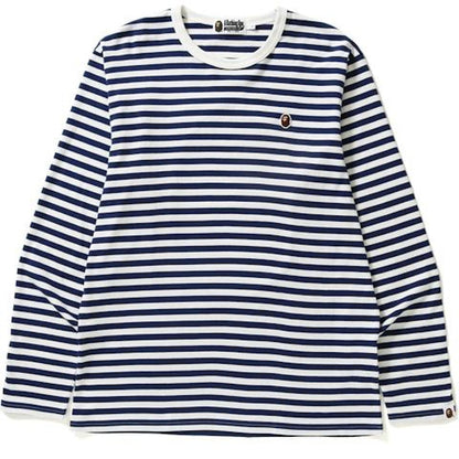 BAPE Big College Hoop L/S Tee Tee Navy