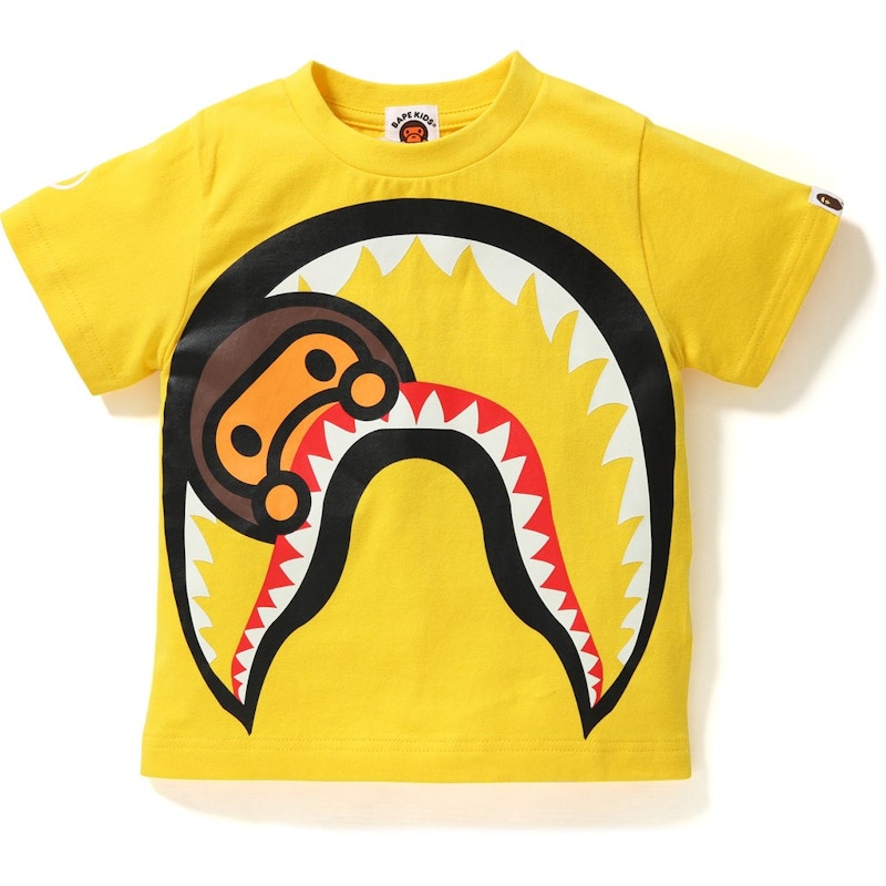 BAPE Big Milo Shark Glow in the Dark Tee Tee (Kids) Yellow