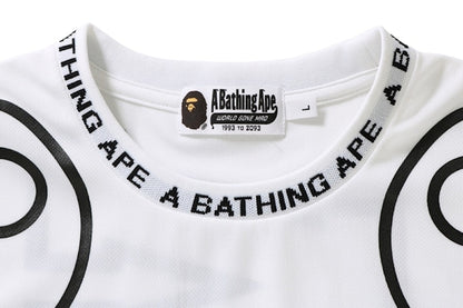 BAPE Big Shark Logo Rib L/S Tee White