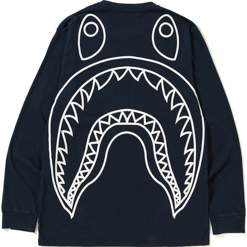 BAPE Big Shark Vintage L/S Tee Navy
