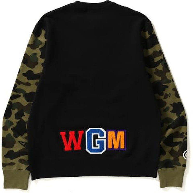 BAPE Metal Zip Big Shark Wide Crewneck Crewneck Black/Green