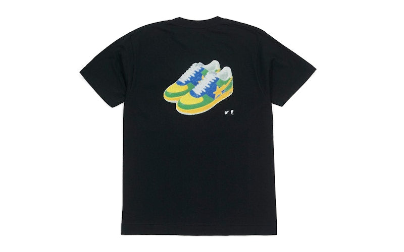 BAPE Brazil Bapesta Shoe Tee Black