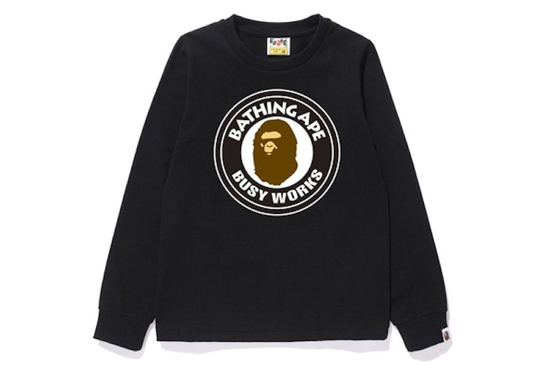 BAPE Busy Works Long Sleeve Tee (Ladies) Black