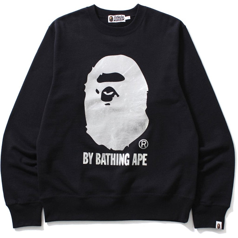 BAPE By Bathing Ape Foil Crewneck Crewneck Black/Silver