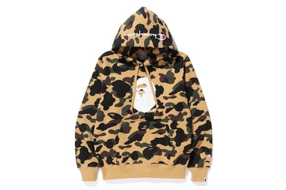 BAPE Champion1st Camo Pullover Hoodie Yellow Camo