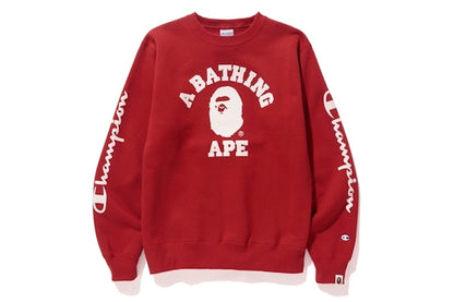 BAPE Championcollege Crewneck Red