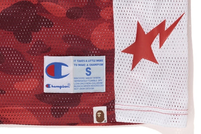 BAPE Champion Color Camo Mesh Tank Top Red