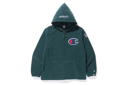 BAPE Champion Polartec Zip Hoodie Green