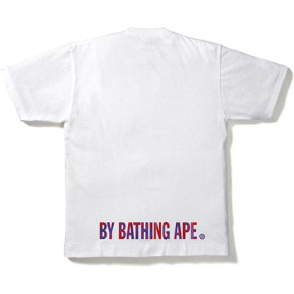 BAPE Check Camo Ape Face Tee White/Red