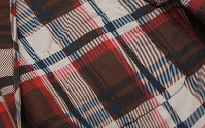 BAPE Check Nylon Sport Coat Blazer Brown/Red