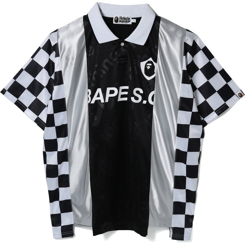 BAPE Checkered Game Jersey Black