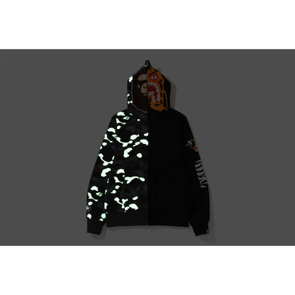 BAPE City Camo 2nd Ape Tiger Full Zip Hoodie Black
