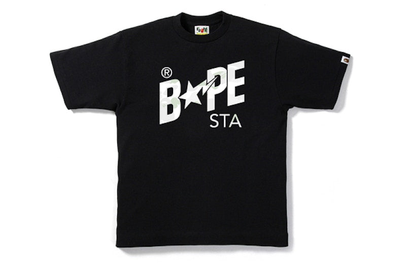 BAPE City Camo Bapesta Tee Black/White