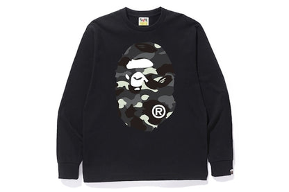 BAPE City Camo Big Ape Head L/S Tee Black