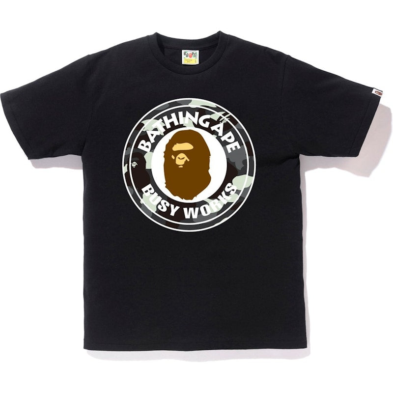 BAPE City Camo Busy Works Tee Black/Black