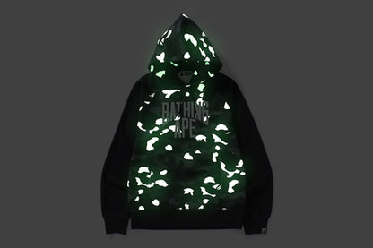 BAPE City Camo Nyc Logo Pullover Hoodie Black