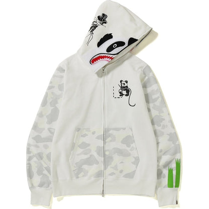 BAPE City Camo Panda Full Zip Hoodie White