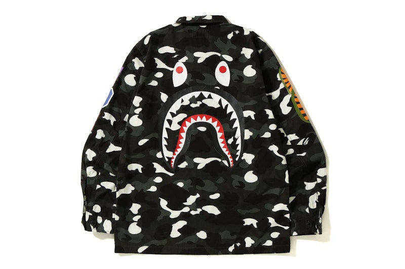 BAPE City Camo Shark Army Shirt Black