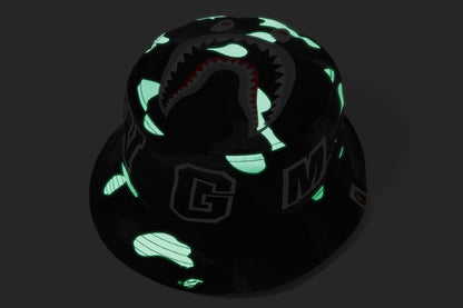 BAPE City Camo Shark Bucket Hat Black