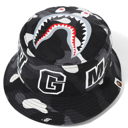 BAPE City Camo Shark Bucket Hat Black