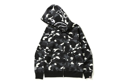 BAPE City Camo Shark PONR Full-Zip Hoodie (FW20) Black