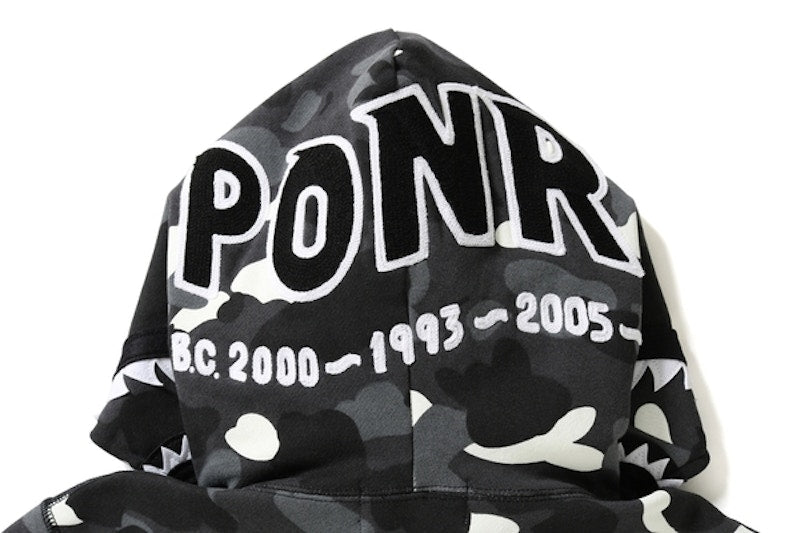 BAPE City Camo Shark PONR Full-Zip Hoodie (FW20) Black