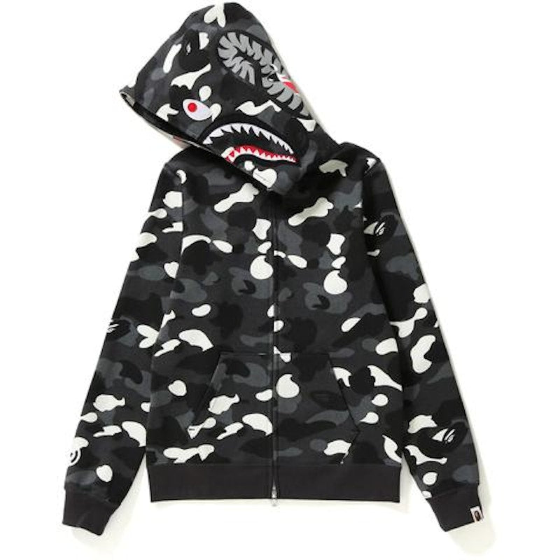 BAPE City Camo Shark WGM Full-Zip Hoodie (FW18) Black
