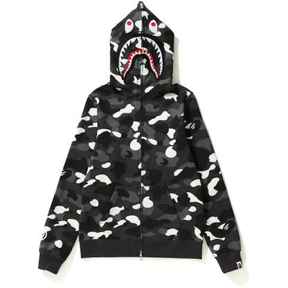 BAPE City Camo Shark Full Zip Hoodie (Ladies) Black