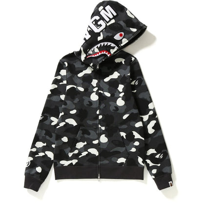 BAPE City Camo Shark Full Zip Hoodie (Ladies) Black