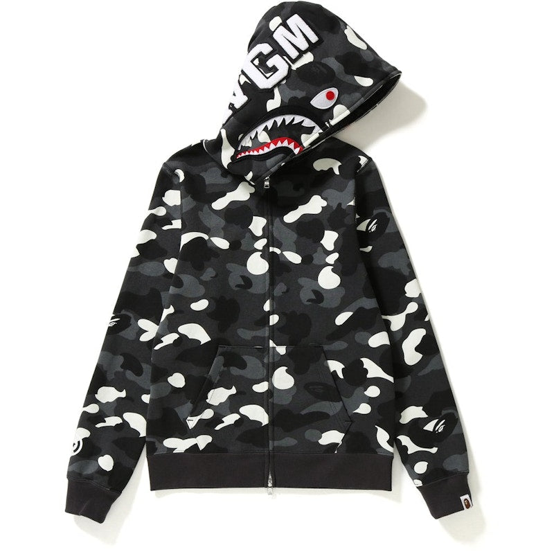 BAPE City Camo Shark WGM Full-Zip Hoodie (FW18) Black