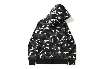 BAPE City Camo Shark PONR Full-Zip Hoodie (FW20) Black