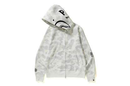 BAPE City Camo Shark Full Zip Hoodie White/Black