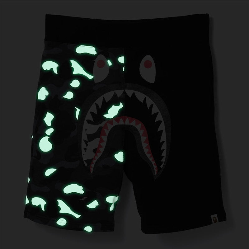 BAPE City Camo Shark Sweat Shorts Black