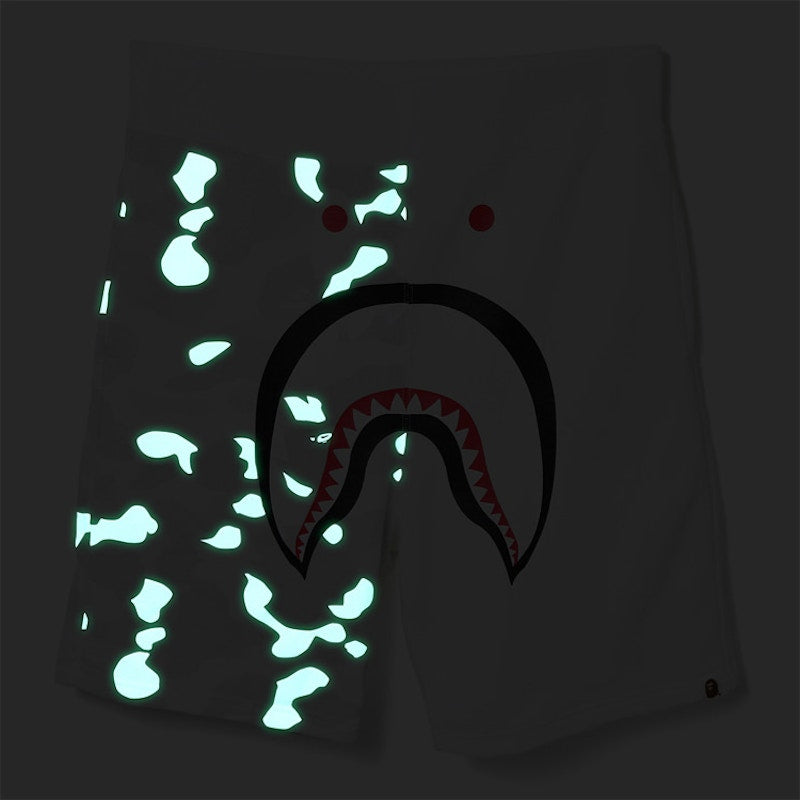 BAPE City Camo Shark Sweat Shorts White