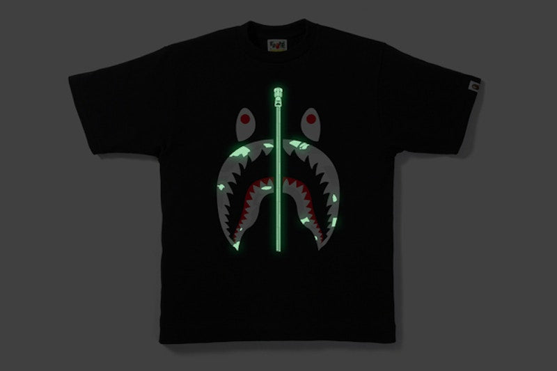 BAPE City Camo Shark Tee Black/White