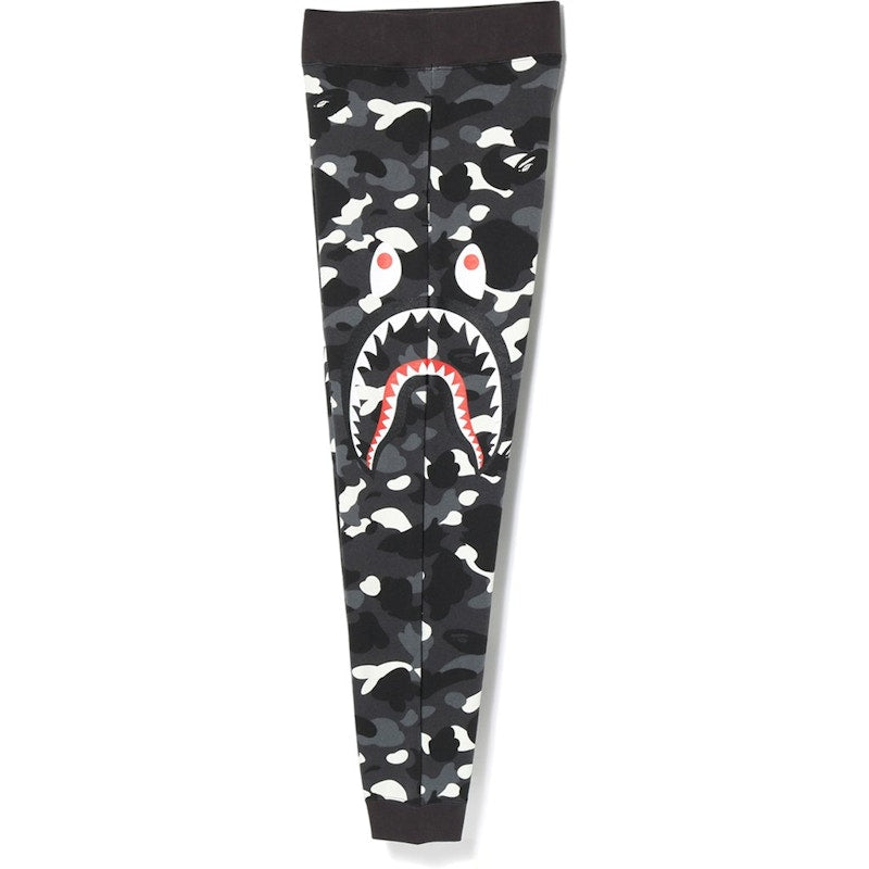 BAPE City Camo Side Shark Slim Sweat Pants Black