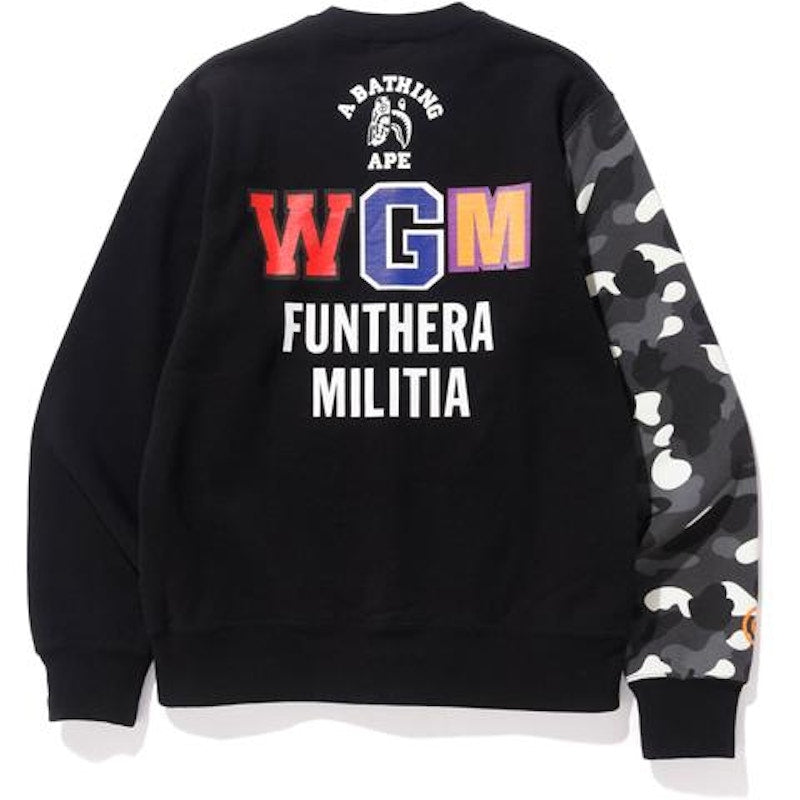 BAPE City Camo Tiger Shark Crewneck Black