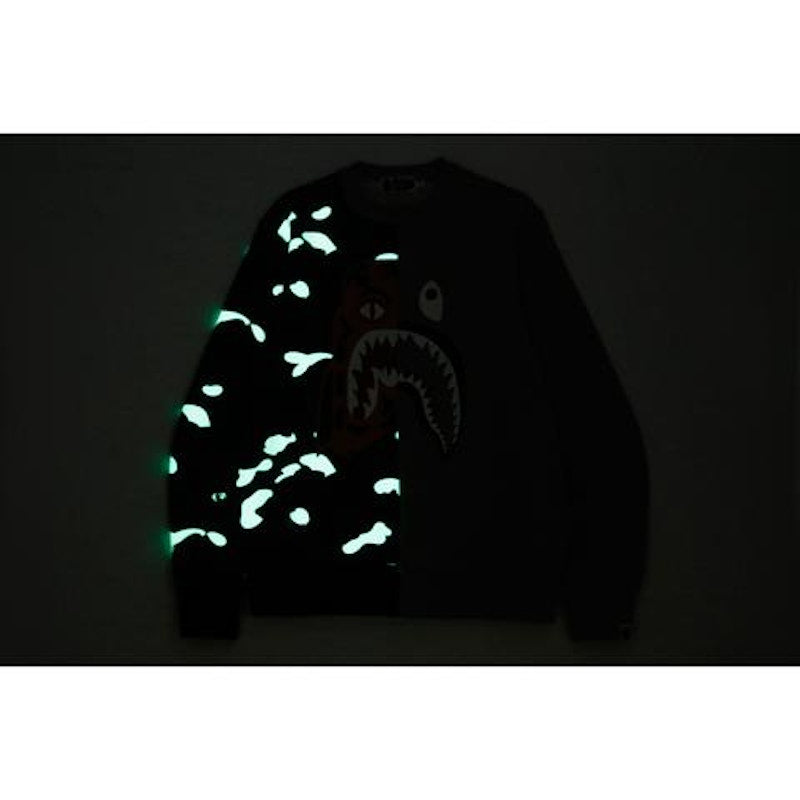 BAPE City Camo Tiger Shark Crewneck Gray