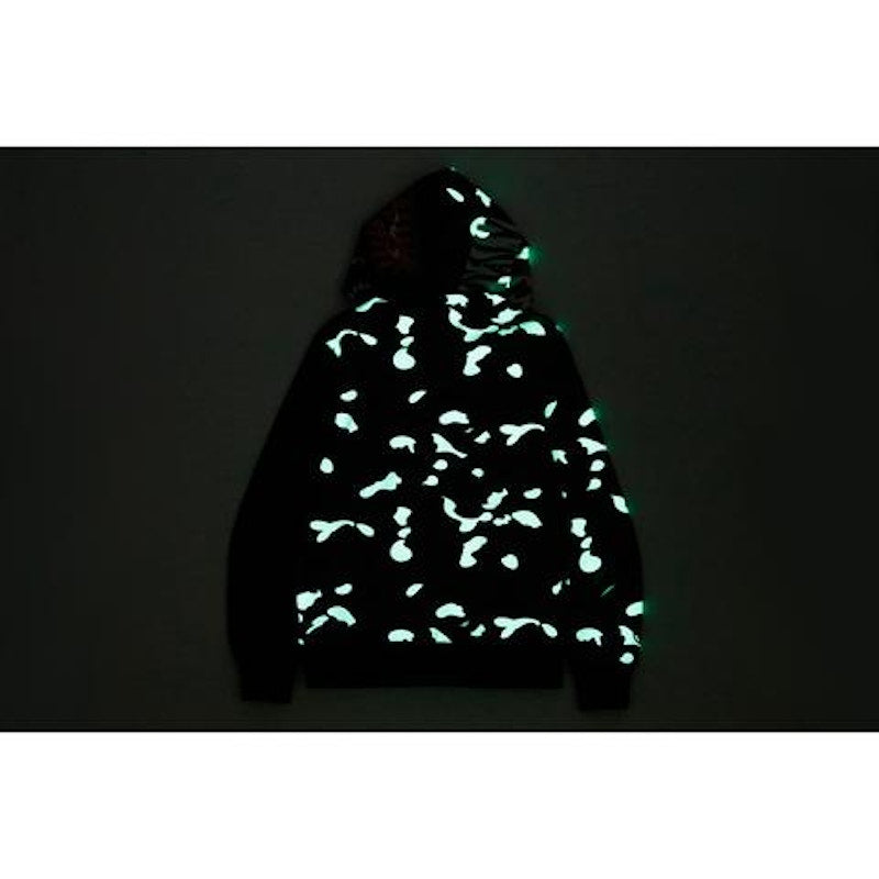 BAPE City Camo Tiger Shark Full Zip Hoodie Black
