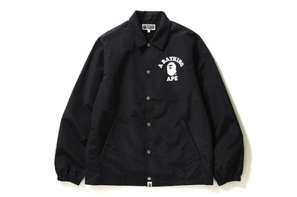 BAPE College Coach Jacket Black