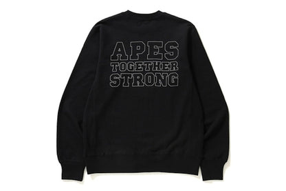 BAPE College Crewneck Black/White