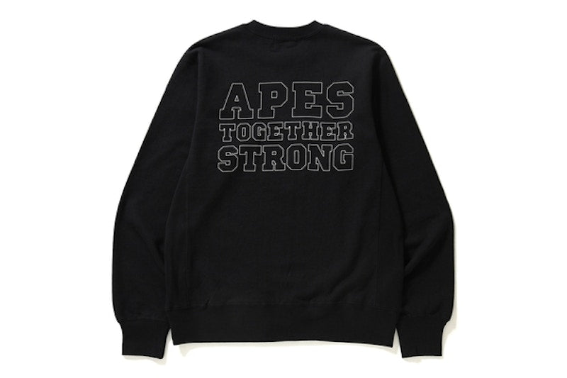 BAPE College Crewneck Black/White