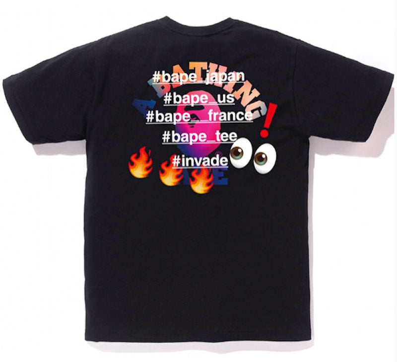 BAPE College Emoji Tee Black