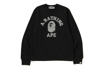 BAPE College Heavy Weight Crewneck Black