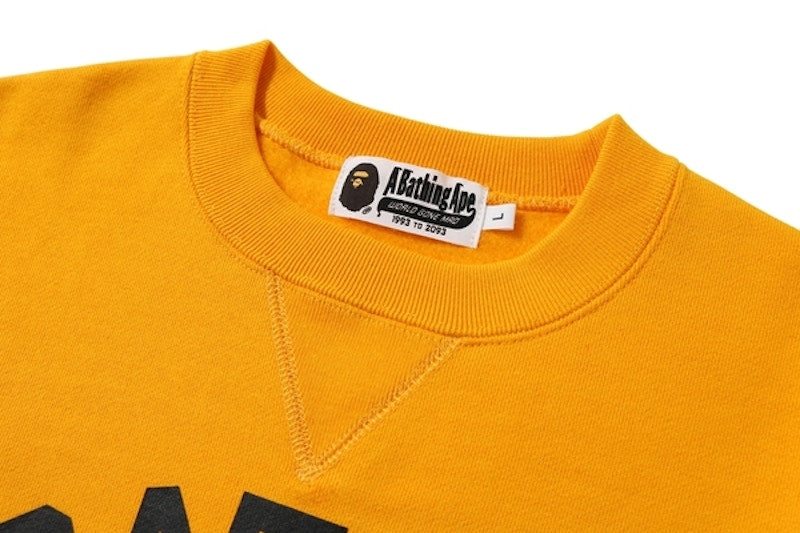 BAPE College Heavy Weight Crewneck Yellow