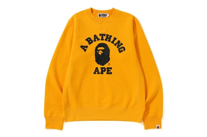 BAPE College Heavy Weight Crewneck Yellow