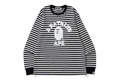 BAPE College Hoop Long Sleeve Tee Black/White