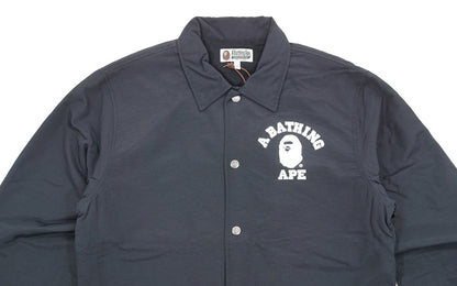 BAPE College Logo Coach Jacket Black